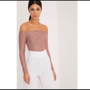 Rose Gold Bodysuit from Pretty Little Thing